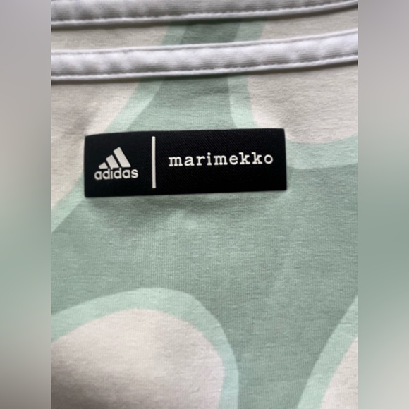 Adidas Marimekko Light Green and White Zip Up Bodysuit in Size Small - Picture 15 of 16